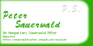 peter sauerwald business card